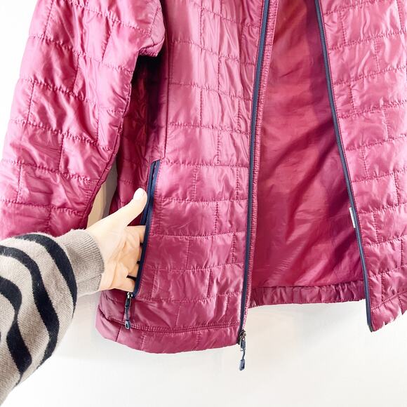 Patagonia Full Zip Nano Puff Puffer Jacket Coat Maroon Red Small - Picture 7 of 8